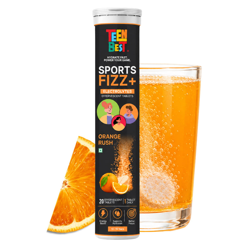 Teenbest Sports Fizz+ Electrolytes – Orange Rush