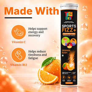 Teenbest Sports Fizz+ Electrolytes – Orange Rush